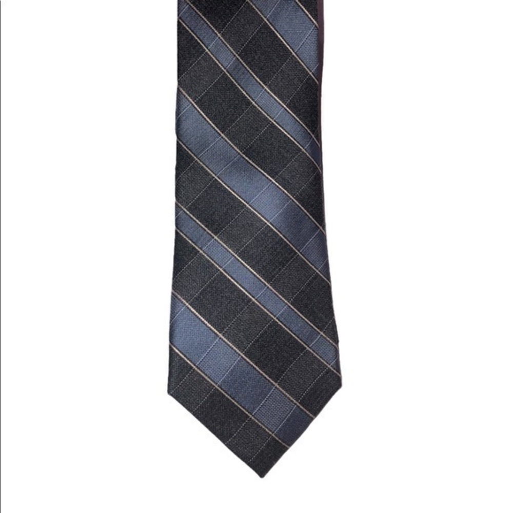 MICHAEL Michael Kors blue plaid checked silk blend tie
